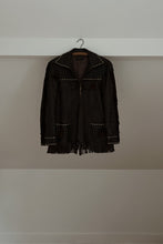 1960's RARE CHOCOLATE WESTERN STITCH FRINGE JACKET | SIZE S