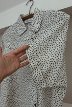 1980's LINEN + COTTON ABSTRACT BOXY BUTTON SHIRT | SIZE M