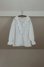 1970's EBER SAN FRAN FEMME RUFFLE TOP | SIZE L