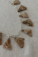 1990's 925 ITALIAN STERLING SILVER + SHELL CHARM CHAIN