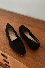 1990's ENZO BLACK SUEDE LOAFERS | SIZE 7.5