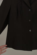 Y2K PURE SILK BLACK TAFFETA JACKET | SIZE M