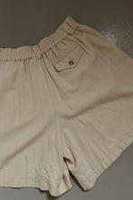 1990's PURE RAW SILK PLEATED TROUSER SHORTS | SIZE M/L