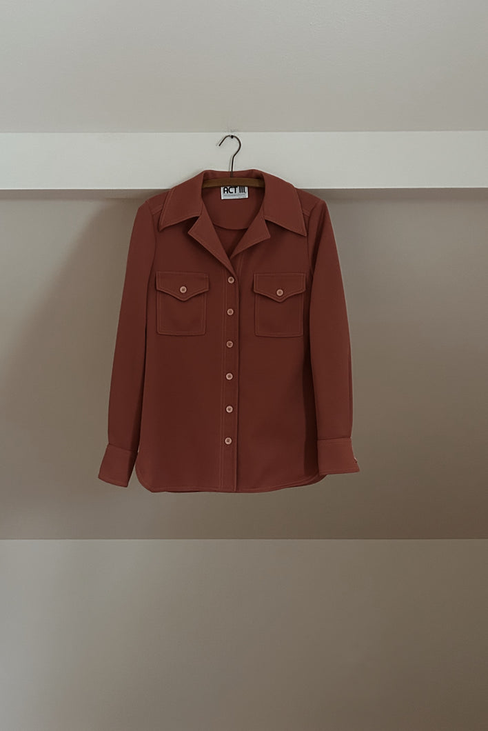 1970's ROSE WESTERN KNIT SHIRT JACKET | SIZE S