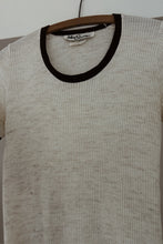1970's HEATHER RIB RINGER KNIT | SIZE M