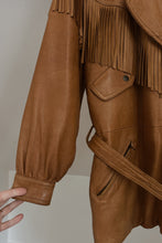 1980's LUIS ALVEAR TAWNY FRINGE LEATHER JACKET | SIZE S/M