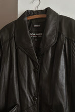 1990's WILSONS BLACK LEATHER JACKET