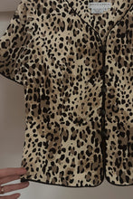 1990's PURE SILK LEOPARD PRINT BLOUSE | SIZE M