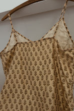 1980's RARE CHANDERI LINEN BLOCK PRINT CAMISOLE | SIZE S
