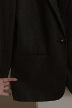 1990's CHARCOAL PURE WOOL BLAZER | SIZE M