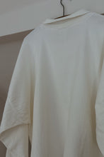 1980's WHITE COTTON OVERSIZED POLO RAGLAN | SIZE XL