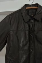 1990's CLASSIC BLACK LEATHER MENSWEAR JACKET | SIZE XL