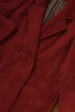 1990's CLASSIC RED PURE WOOL COAT | SIZE M/L