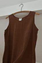1990's PURE SILK MODA CHOCOLATE TANK | SIZE S