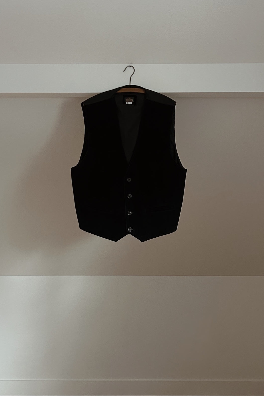1990's BLACK SUEDE WESTERN VEST | SIZE L