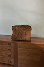 1970's LOEWE CARAMEL SUEDE MESSENGER TOTE