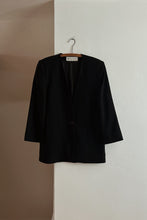 1990's BLACK WORSTED WOOL BLAZER