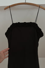 1990's BLACK FLORAL BUST BIAS CUT SLIP STYLE DRESS | SIZE M