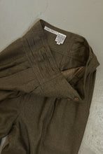 1980's MARC D'ALCY PARIS SUPER HIGH RISE OLIVE TROUSERS | SIZE 29