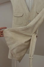 1970's NINO ULTRASUEDE BELTED VEST | SIZE M