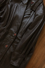 1980's CHOCOLATE BUTTERY SOFT LEATHER TRENCH | SIZE M