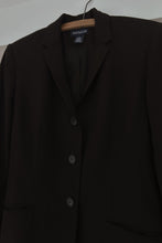 1990's MINIMAL TAILORED BLACK WOOL BLAZER | SIZE S
