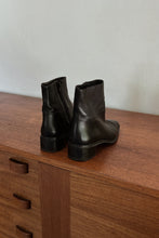 1990's WEITZMAN BLACK LEATHER SQUARE TOE ANKLE BOOTS | SIZE 5.5