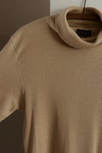 1970's CREAM RIB KNIT COTTON TURTLENECK