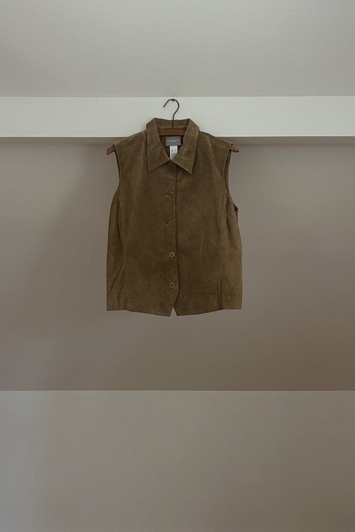 Y2K WESTERN SUEDE VEST | SIZE M
