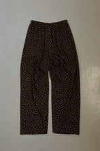 1990's CHOCOLATE FLORAL LOUNGE TROUSERS | SIZE M/L