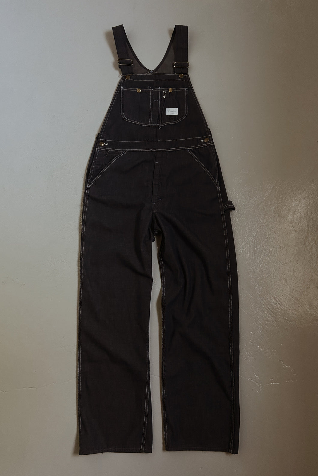 1980's SEARS UNION MADE DARK WASH DENIM OVERALLS | SIZE M/L