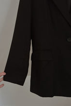 Y2K PURE IRISH LINEN CLASSIC BLACK BLAZER | SIZE M