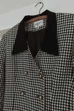 1990's PURE WOOL HOUNDSTOOTH STRUCTURED BLAZER | SIZE M/L
