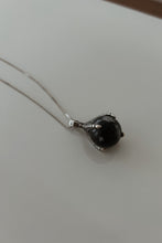 1990's STERLING CLAW + MARBLE PENDANT ON STERLING CHAIN