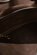 1980's COACH CHOCOLATE LEATHER HANDBAG | 9" x 7" x 2.5"