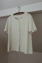 1980's PURE RAW SILK BOXY BUTTON BLOUSE | SIZE M