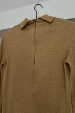 1970's CAMEL RIB KNIT SINGLE STITCH TURTLENECK | SIZE M