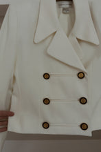 1990's TEXTURED CROPPED OFFICER'S JACKET | SIZE S/M