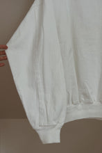 1980's WEK WHITE COTTON OVERSIZED POLO RAGLAN | SIZE L