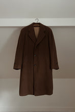 1950's RARE SEASON SKIPPER CHOCOLATE WOOL COAT | SIZE L | REMOVABLE SATIN LINING