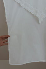 1990's EYELET COLLAR BOXY BLOUSE | SIZE M