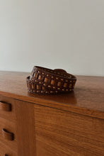 1970's WOVEN LEATHER BELT | SIZE M/L
