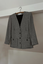 1990's HOUNDSTOOTH WOOL BLAZER | SIZE S