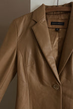 Y2K SOFT CAMEL LEATHER BLAZER | SIZE XS/S