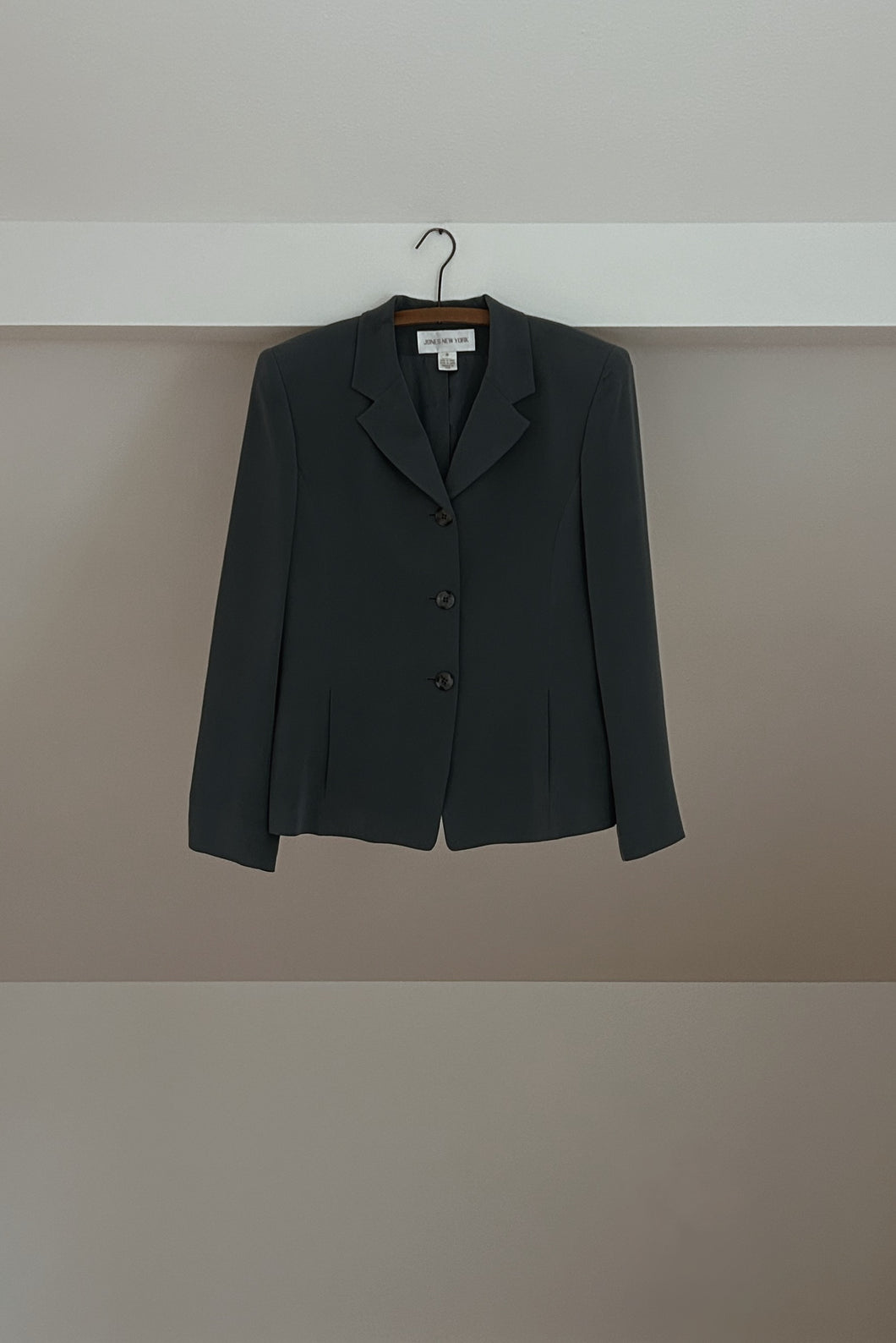 1990's PURE SILK JONES SOFT TEAL BLAZER | SIZE M