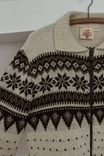 1990's NORDIC WOOL KNIT SWEATER JACKET | SIZE M