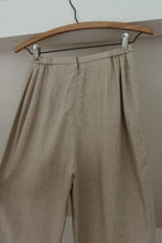 1990's EMBROIDERED TAILORED LINEN LOUNGE TROUSERS | SIZE 25/26