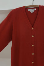 1990's CARLISLE CHERRY SILK + CASHMERE CARDIGAN | SIZE M