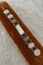 1930's RARE "PATSIE" SILVER COIN LOVE TOKEN BRACELET