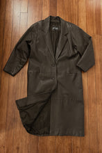 1990's CHOCOLATE LEATHER TRENCH | SIZE L